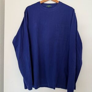 J. Crew Deep Blue Long Sleeve Tee